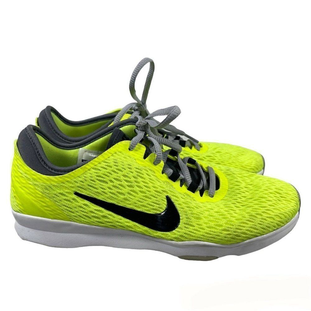 Nike Womens Zoom Fit Training Running Volt Green/Black Athletic  Shoe Size 5.5